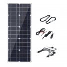 200W Flexible Solar Panel USB Monocrystalline Connecter Battery Charger For Camping Hiking Climbing 