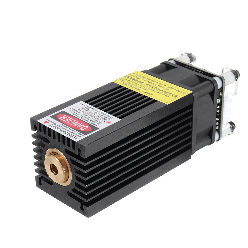 7000mW 445nm Blue Laser Module 7W Fixed Focus TTL&PWM Modulation w/ Heat Sink 2.54-3P+2P DIY Laser E