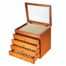 50 Pieces Fountain Pens Holder Wooden Pen Display Case With Antique Color Container 5 Layer