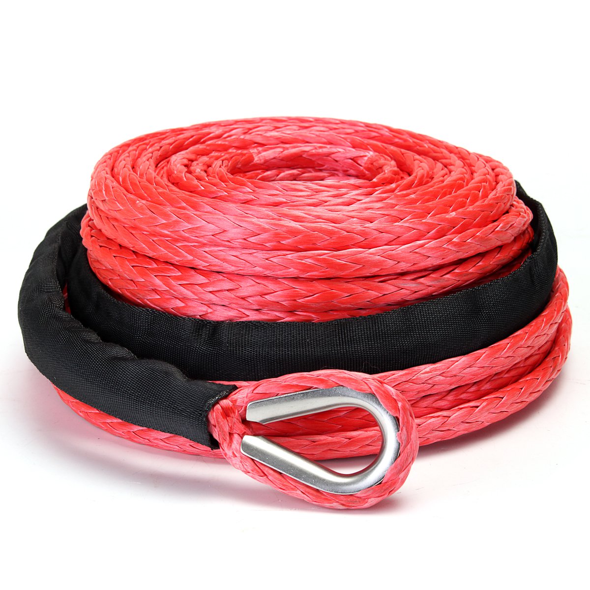 3/8'' 100FT 15000lbs Synthetic Winch Line Cable Recovery Rope ATV SUV OffRoad