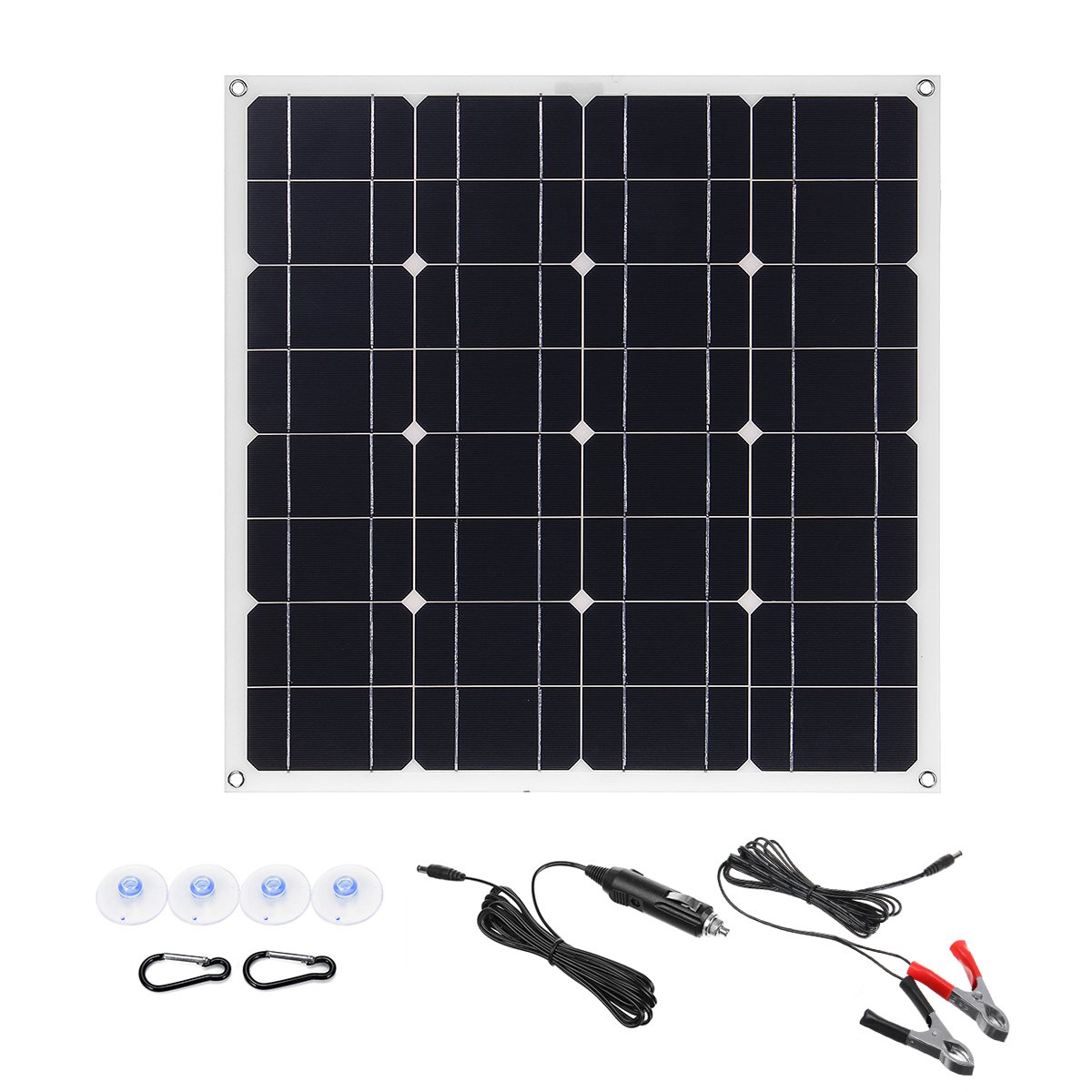 150W 18V Mono Solar Panel Dual USB 12V/5V DC Monocrystalline Solar Charger For Car RV Boat Battery C