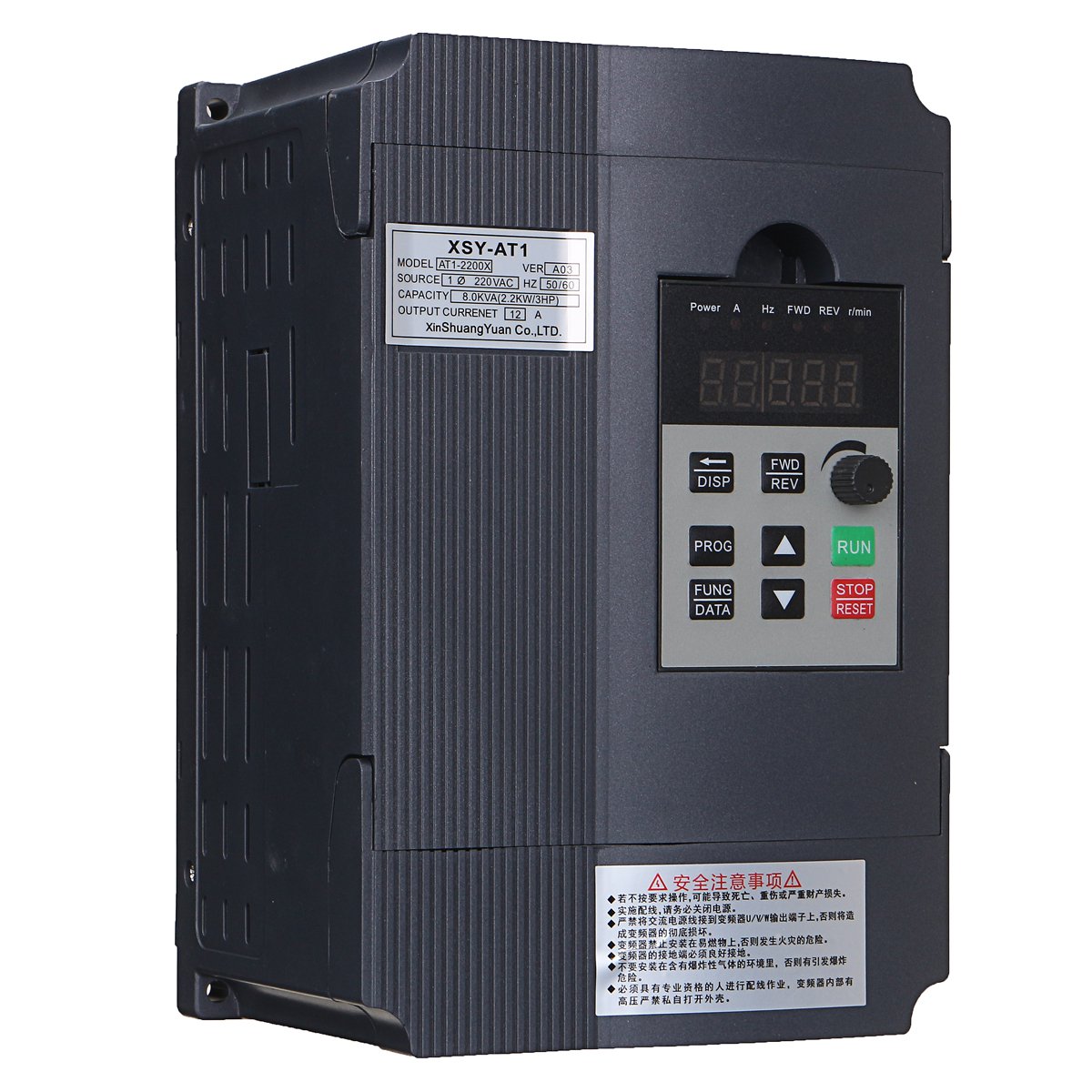 2.2KW 220V 12A Single Phase Input 3 Phase Output PWM Frequency Converter Drive Inverter V/F Vector C