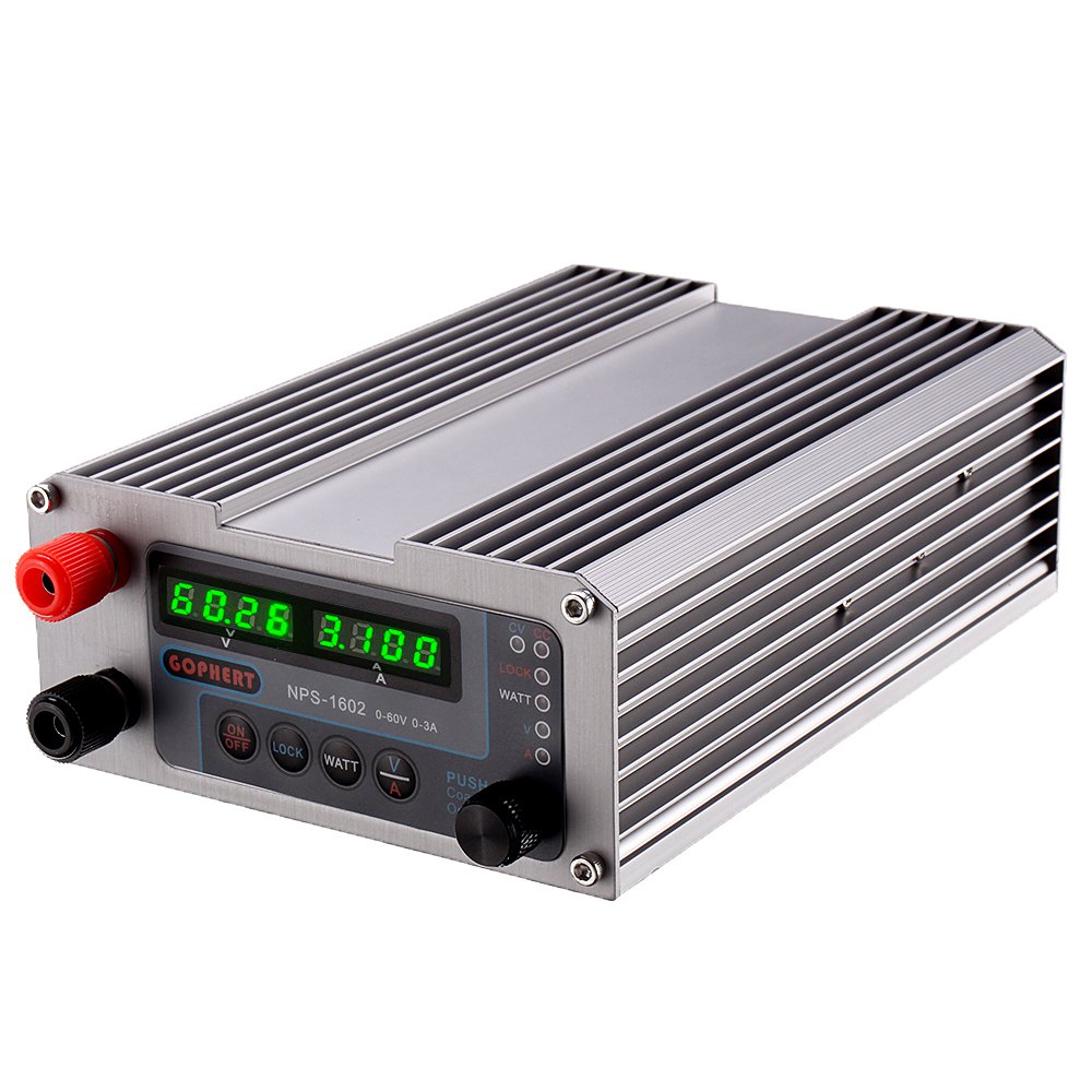 GOPHERT NPS-1602 0-60V 0-3A 110V/220V 180W Switching Digital Adjustable DC Power Supply