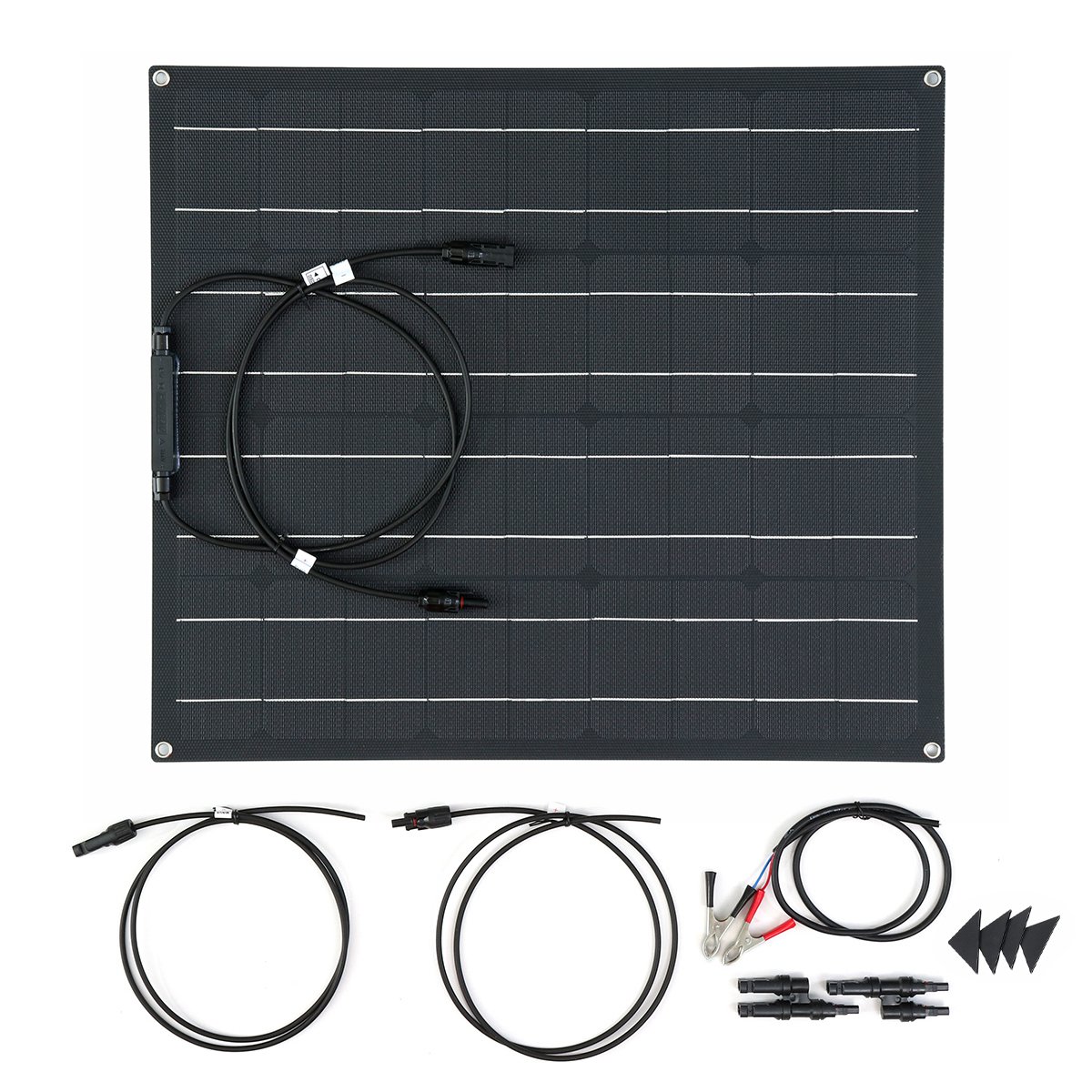 50W ETFE Solar Panel Waterproof Car Emergency Charger WIth 4 Protective Corners