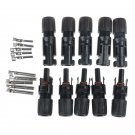 Excellway 5 Pairs PV Solar Panel Cable MC4 Connectors Male & Female Waterproof IP67 for Photovoltaic