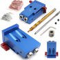 Mini Kreg Style Pocket Slant Hole Jig System Kit with Step Drill Bit Woodwork Tool Set