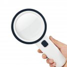 30X Illuminated Large Magnifier Handheld 12 LED Lighted Magnifying Glass for Seniors Reading Solderi