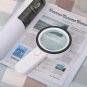 30X Illuminated Large Magnifier Handheld 12 LED Lighted Magnifying Glass for Seniors Reading Solderi