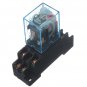 220V 10A Coil Power Relay DPDT LY2NJ HH62P HHC68A-2Z With Socket Base