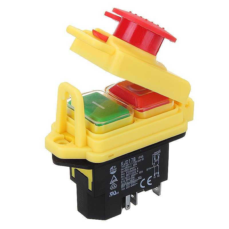 230V IP55 KJD17 GF 4 Pin Start Stop On Off Volt Release Switch Electronic Switch Module Fit for Work