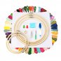 Handcraft Cross Stitch Kit Embroidery Starter Sew Needle Round Hoop Frame Sewing Tools