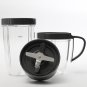 Grey Transparent Cup & Blade Replacement Accessories Set for NutriBullet