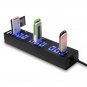 ELE 10 Port USB 3.0 USB HUB Data Hub with Power Adapter Powered High Speed Splitter Extender AC Adap