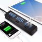 ELE 10 Port USB 3.0 USB HUB Data Hub with Power Adapter Powered High Speed Splitter Extender AC Adap