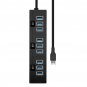 ELE 10 Port USB 3.0 USB HUB Data Hub with Power Adapter Powered High Speed Splitter Extender AC Adap