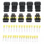 30 Set 1/2/3/4/5 Pin Sealed Waterproof Electrical Wire Connector Terminal Plugs