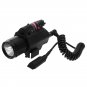 Red Laser Sight Dot Scope 3W LED Flashlight Combo Tactical Picatinny 20mm Rail Mount