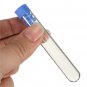 10pcs Borosilicate Glass Test Tubes Rimless Pyrex With Push Caps Lab