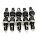 10pcs Electrical Panel Mounted Glass Fuse Holder For Radio Auto Stereo 5x20mm
