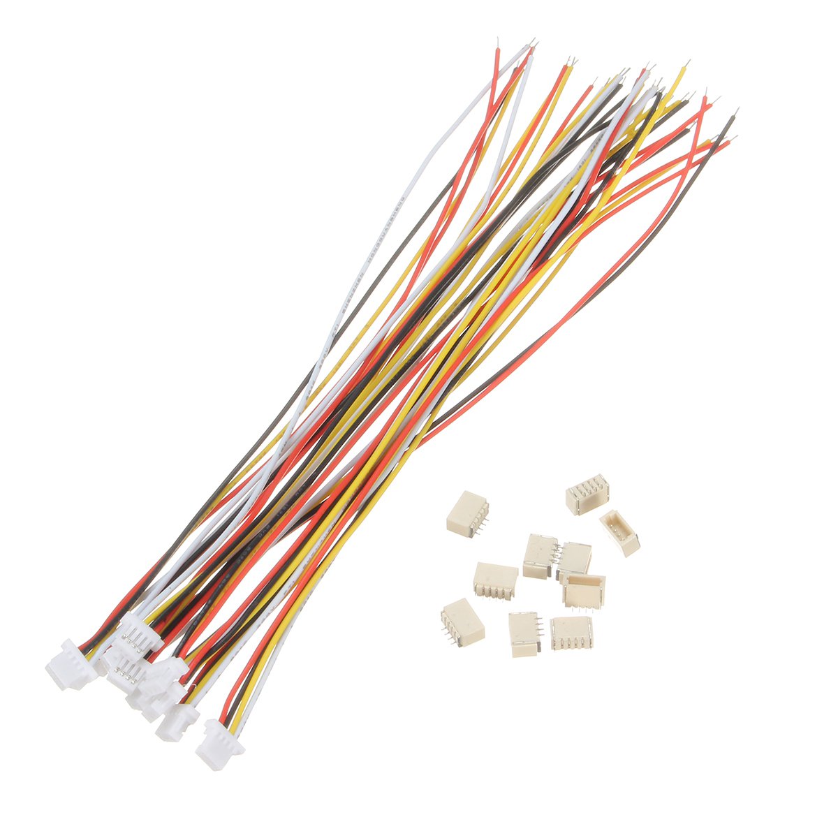 Excellway 20Pcs Mini Micro JST 1.0mm SH 4-Pin Connector Plug With Wires Cables 150mm