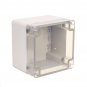 Plastic Waterproof Electronic Project Box Clear Enclosure Cover Electronic Project Case 120*120*90mm