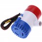 12V 750GPH Bilge Pump Marine Boat Submersible Nonautomatic Water Pump Marine Fishing Boat