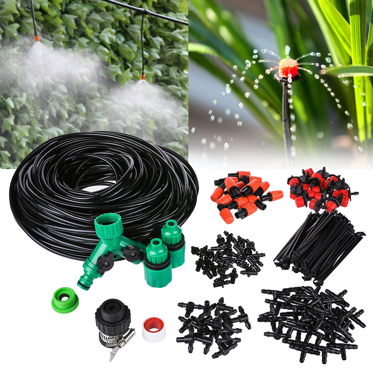 DIY 40M Micro Drip Irrigation System Agriculture Sprinkler Garden Plant Flower Automatic Watering To