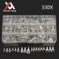 Excellway TC19 330Pcs Electrical Wire Connector Bare Cord Crimp Terminals Spade Assorted Kit