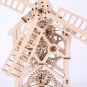 3D Wooden Windmill Puzzle DIY Mechanical Transmission Model Assembly Toys Creative Gift