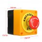 Push Button Switch 1 NO 1 NC 10A 660V Emergency Stop Waterproof