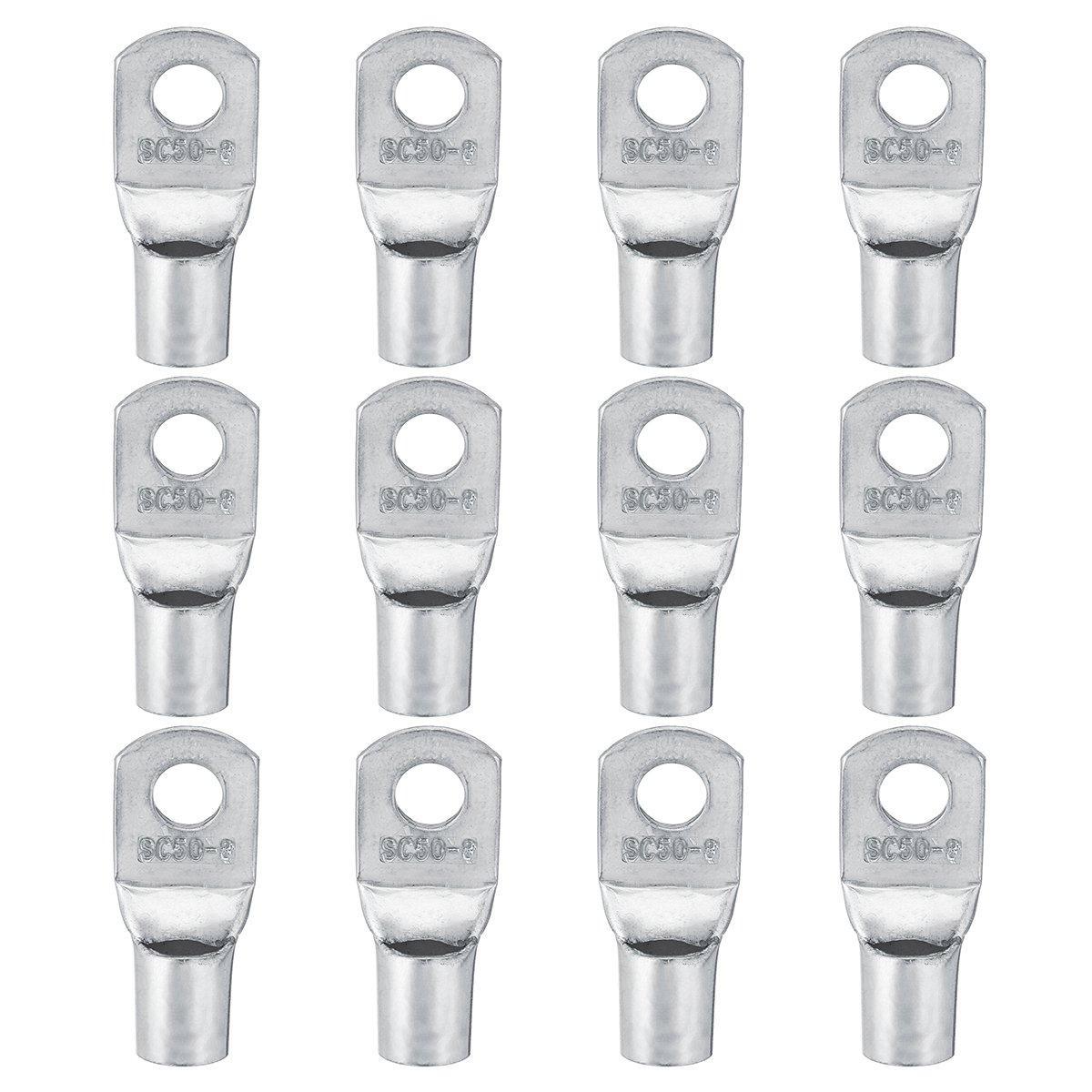 SC50-8 Copper Battery Welding Cable Lug Wire Connector Terminal 1/0 AWG Hole 8mm Electrical Battery