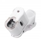 60X Magnifying Phone Mini Clip Microscope LED UV Lights Magnifier Science Toys
