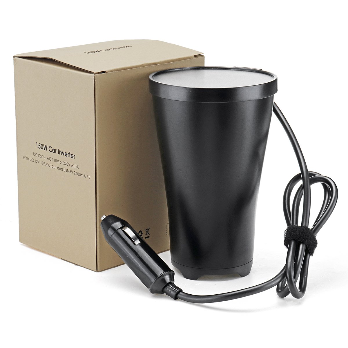 DC 12V to AC 220V 300W Power Inverter Converter Car Charger Charging Cup Holder With Dual USB Port