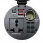 DC 12V to AC 220V 300W Power Inverter Converter Car Charger Charging Cup Holder With Dual USB Port