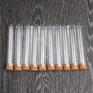 10Pcs 18*100mm Plastic Glass Test Tube With Cork Stopper Lab Supplies