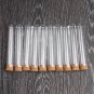 10Pcs 18*100mm Plastic Glass Test Tube With Cork Stopper Lab Supplies