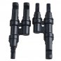 MC4 T-Type Three-Way Parallel Adapter Connector 2 IN1 Solar Photovoltaic Connector