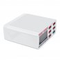 Digital USB Charger 6 Multi Port Fast Charging Station High Speed Desktop Travel