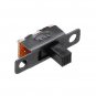 50Pcs Vertical Black Mini Miniature On/On 3 Pins Terminals Slide Switch