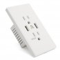 AC 125V 15A Power Charger DC 5V Dual USB Wall Charging Socket