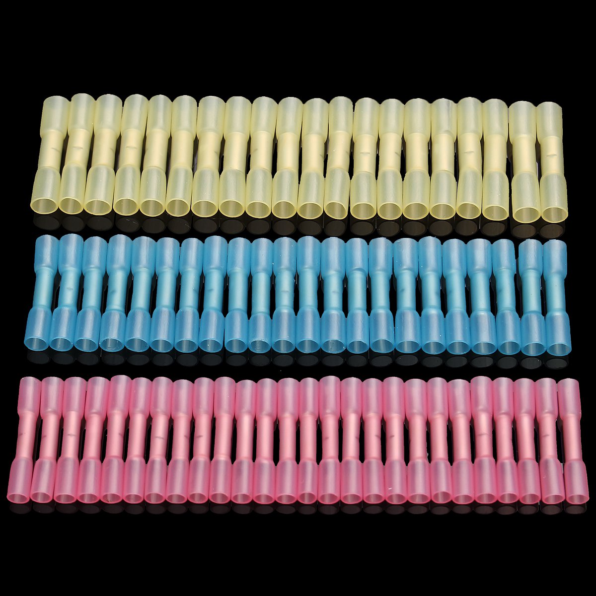 100Pcs Insulated Heat Shrink Wire Connectors Terminals Waterproof Marine Automotive Copper Wire Crim