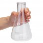 250mL Lab Glass Erlenmeyer Conical Flask Bottle w/ Rim Borosilicate Laboratory Glassware