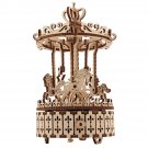 3D Carousel Music Box Puzzle DIY Wooden Machinery Transmission Model Assembly Toys Creative Gift