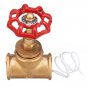 Vintage Steampunk 3/4'' Stop Valve Light Switch Red Handle W/ Wire For Pipe Lamp