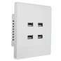 3.1A AC Power Wall Receptacle Socket Plate Charger Outlet Panel with 4 USB Port