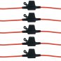 5pcs In Line Standard Blade Fuse Holder Splash Proof for 12V 30A Fuses Car Bike