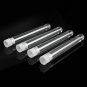 50Pcs 12x100mm Clear Plastic Test Laboratory Tubes Container with White Push Caps