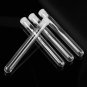50Pcs 12x100mm Clear Plastic Test Laboratory Tubes Container with White Push Caps