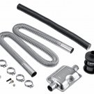 150cm Length 24mm Exhaust Silencer Muffler W/ 25mm Air Filter & 2x Pipe For Air Diesel Heater