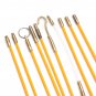 10Pcs 1Mx4mm Fiberglass Cable Push Puller Running Cable Wire Kit Electrical Cable Installing Rod
